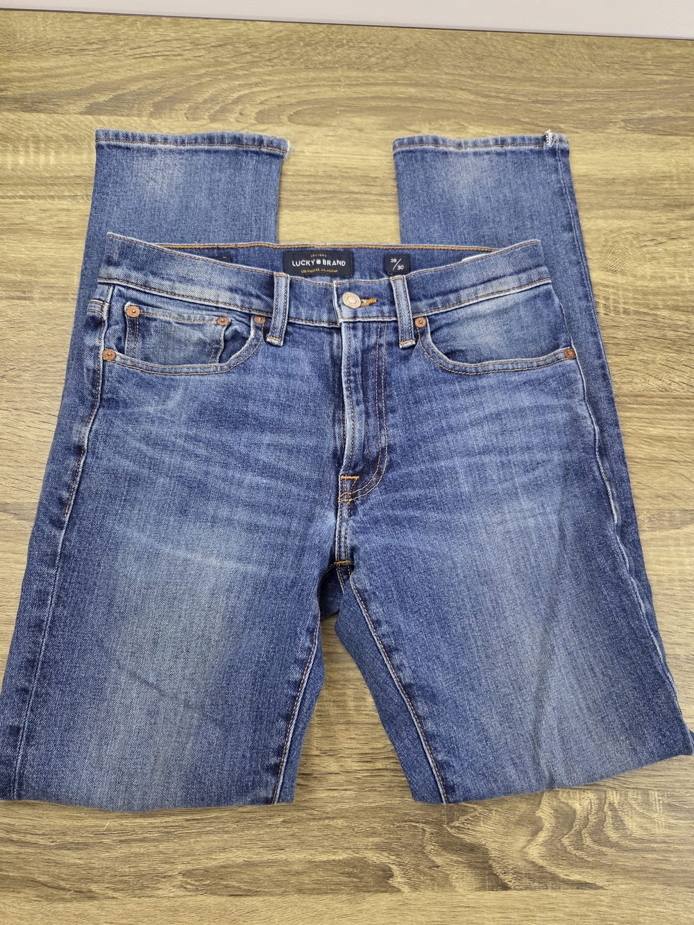 Lucky Brand 121 Slim Jeans Women's 28x30 Blue Denim Stretch Mid Rise